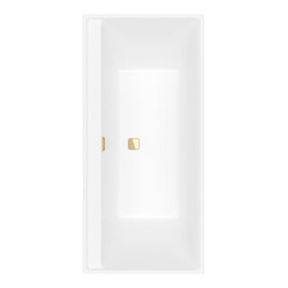 V&B Baignoire rectangulaire Collaro Duo 160x75 cm, version EB Or, blanc pierre