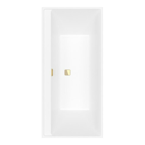 V&B Baignoire rectangulaire Collaro Duo 160x75 cm, version EB Or, blanc pierre