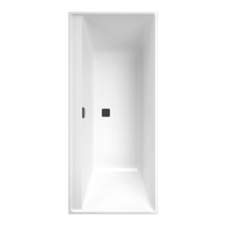 V&B Baignoire rectangulaire Collaro Duo 170x75 cm, EB, noir mat, blanc
