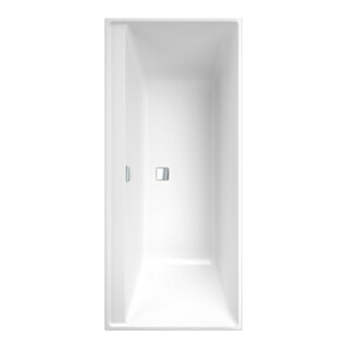 V&B Baignoire rectangulaire Collaro Duo 170x75 cm, encastrable Chrome, blanc