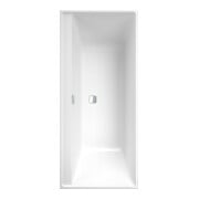V&B Baignoire rectangulaire Collaro Duo 170x75 cm, encastrable Chrome, blanc