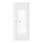 V&B Baignoire rectangulaire Collaro Duo 170x75 cm, version EB Chrome, blanc pierre