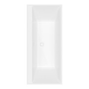 V&B Baignoire rectangulaire Collaro Duo 180x80 cm, encastrable Chrome, blanc