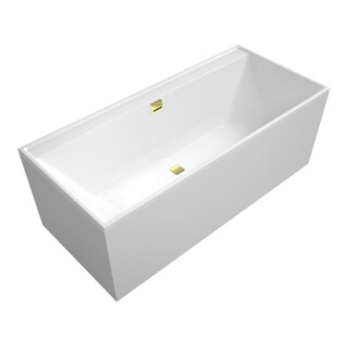V&B Baignoire rectangulaire Collaro Duo 180x80 cm, encastrable Or, blanc