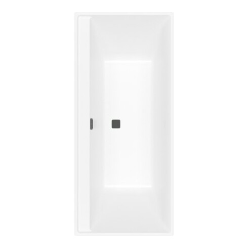 V&B Baignoire rectangulaire Collaro Duo 180x80 cm, version EB, bleu mat, stone white