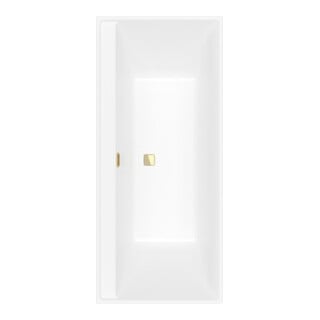 V&B Baignoire rectangulaire Collaro Duo 180x80cm, version EB Or, blanc pierre