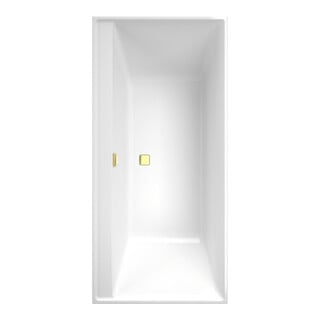 V&B Baignoire rectangulaire Collaro Duo 190x90 cm, modèle encastré Or, blanc