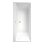 V&B Baignoire rectangulaire Collaro Duo 190x90 cm, modèle encastré Or, blanc