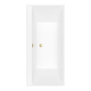 V&B Baignoire rectangulaire Collaro Duo 190x90 cm, version EB Or, blanc pierre