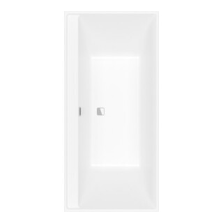 V&B Baignoire rectangulaire Collaro Duo 190x90cm, version EB Chrome, blanc pierre
