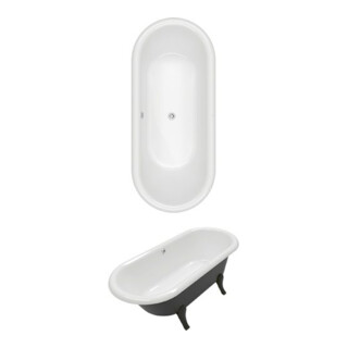 V&B Baignoire rectangulaire Hommage 171x77x61,7 cm, f., Qua., Col. o Dem., blanc