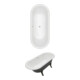 V&B Baignoire rectangulaire Hommage 171x77x61,7 cm, f., Qua., Col. o Dem., blanc-1