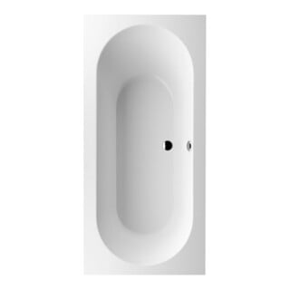 V&B Baignoire rectangulaire Oberon 190x90 cm, vidage central, blanc