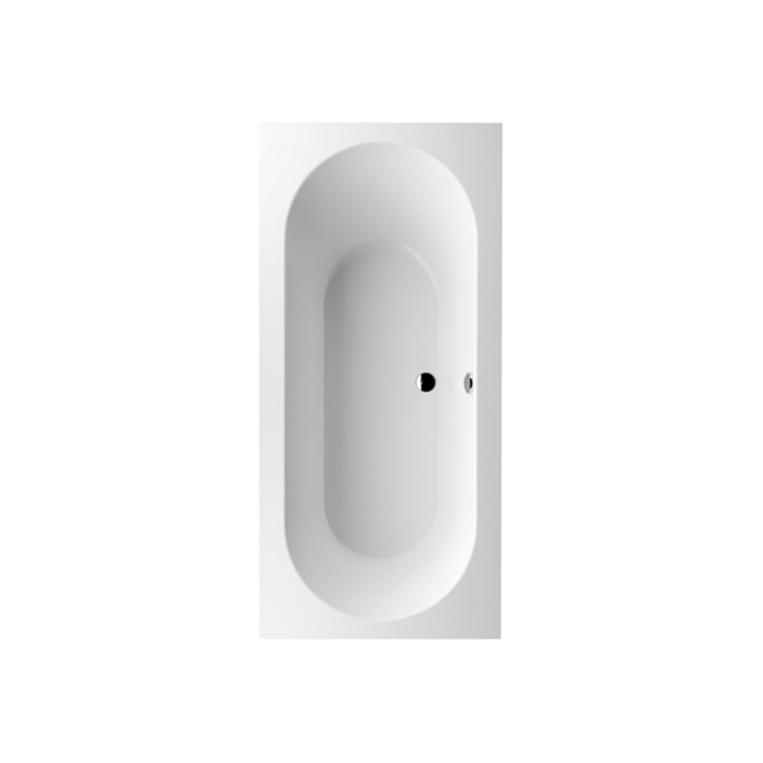 V&B Baignoire rectangulaire Oberon 190x90 cm, vidage central, blanc