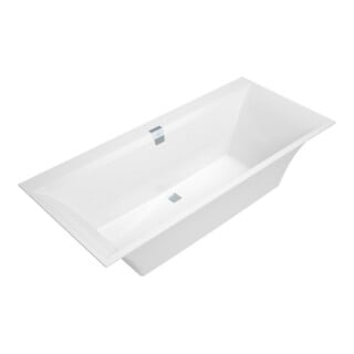 V&B Baignoire rectangulaire Squaro Edge 12 Duo 180x80 cm, blanc, vidange centrale