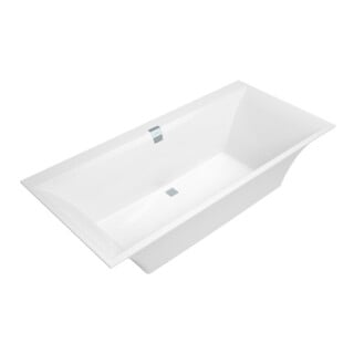 V&B Baignoire rectangulaire Squaro Edge 12 Duo 190x90 cm, blanche, vidage central