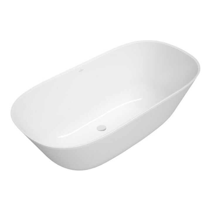 V&B Baignoire Theano 155x75 cm, libre, surface colorée, blanc