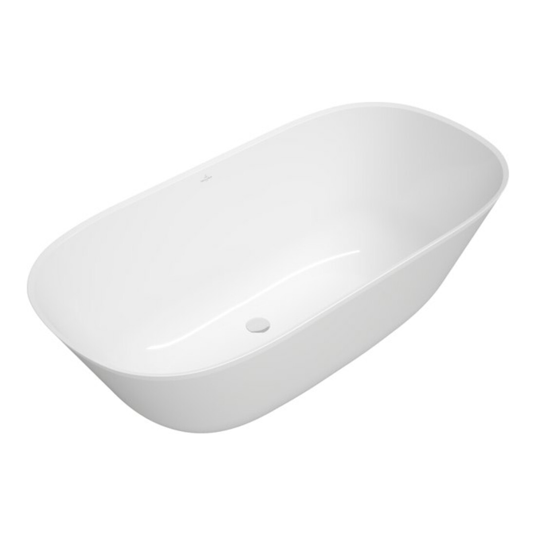 V&B Baignoire Theano 155x75 cm, libre, surface colorée, blanc