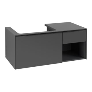 V&B Beck meuble sous-lavabo Subway 3.0 100,1x42,25x51,6cm, gauche, graphite