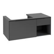 V&B Beck meuble sous-lavabo Subway 3.0 100,1x42,25x51,6cm, gauche, graphite
