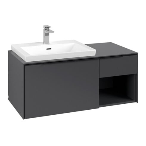 V&B Beck meuble sous-lavabo Subway 3.0 100,1x42,25x51,6cm, gauche, graphite