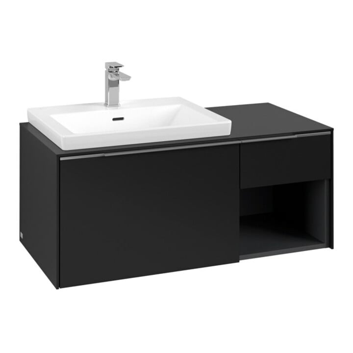 V&B Beck Sous-meuble lavabo gauche Subway 3.0 100,1x42,25x51,6cm, blanc mat