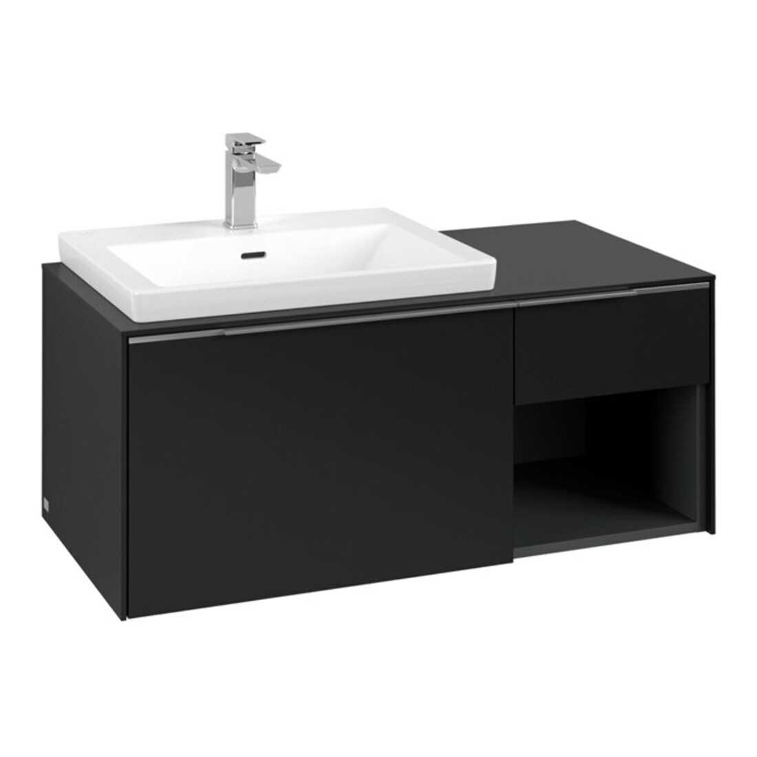 V&B Beck Sous-meuble lavabo gauche Subway 3.0 100,1x42,25x51,6cm, blanc mat