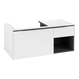 V&B Beck. Sous-meuble lavabo gauche Subway 3.0 100,1x42,25x51,6cm, blanc mat