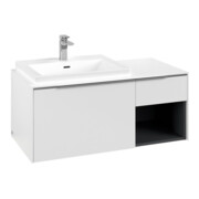 V&B Beck. sous-meuble lavabo gauche Subway 3.0 100,1x42,25x51,6cm, m LE/Gr AL brillant, P blanc