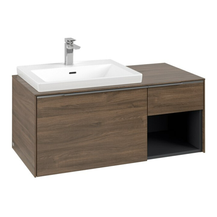 V&B Beck. Sous-meuble lavabo gauche Subway 3.0 100,1x42,25x51,6cm, m LE/Gr AL g, Ar Oa