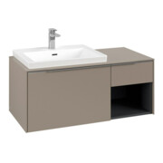 V&B Beck Sous-meuble lavabo gauche Subway 3.0 100,1x42,25x51,6cm, sans LED/Gr Alu brillant, Taupe-3