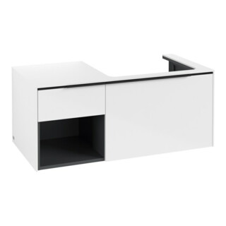 V&B Beck. sous-meuble lavabo Subway 3.0 100,1x42,25x51,6cm, blanc mat/gris bois