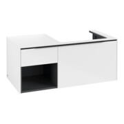 V&B Beck. sous-meuble lavabo Subway 3.0 100,1x42,25x51,6cm, blanc mat/gris bois