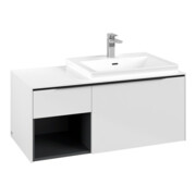 V&B Beck. sous-meuble lavabo Subway 3.0 100,1x42,25x51,6cm, blanc mat/gris bois-3