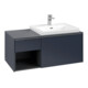 V&B Beck. Sous-meuble lavabo Subway 3.0 100,1x42,25x51,6cm, chêne clair/gris alu, marbre blanc-1