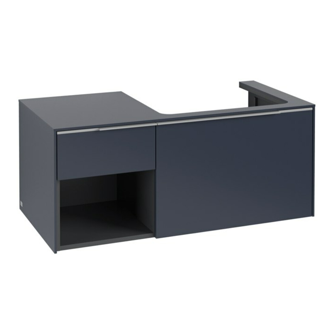 V&B Beck. Sous-meuble lavabo Subway 3.0 100,1x42,25x51,6cm, chêne clair/gris alu, marbre blanc