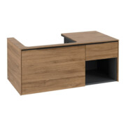 V&B Beck. Sous-meuble lavabo Subway 3.0 100,1x42,25x51,6cm, gauche, blanc mat/bois clair