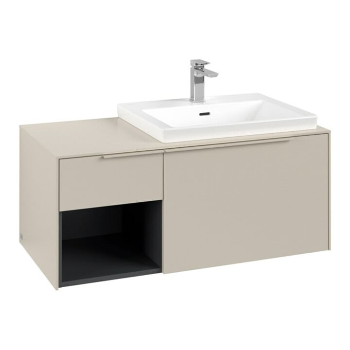 V&B Beck. sous-meuble lavabo Subway 3.0 100,1x42,25x51,6cm, m LE/Gr mon., env. Gr