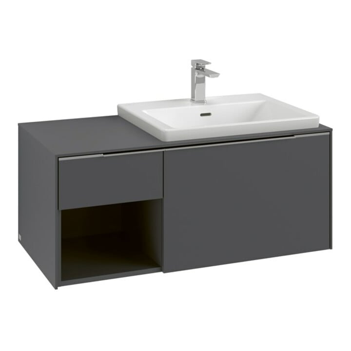 V&B Beck. sous-meuble lavabo Subway 3.0 100,1x42,25x51,6cm, o LE/Gr mon., graph.