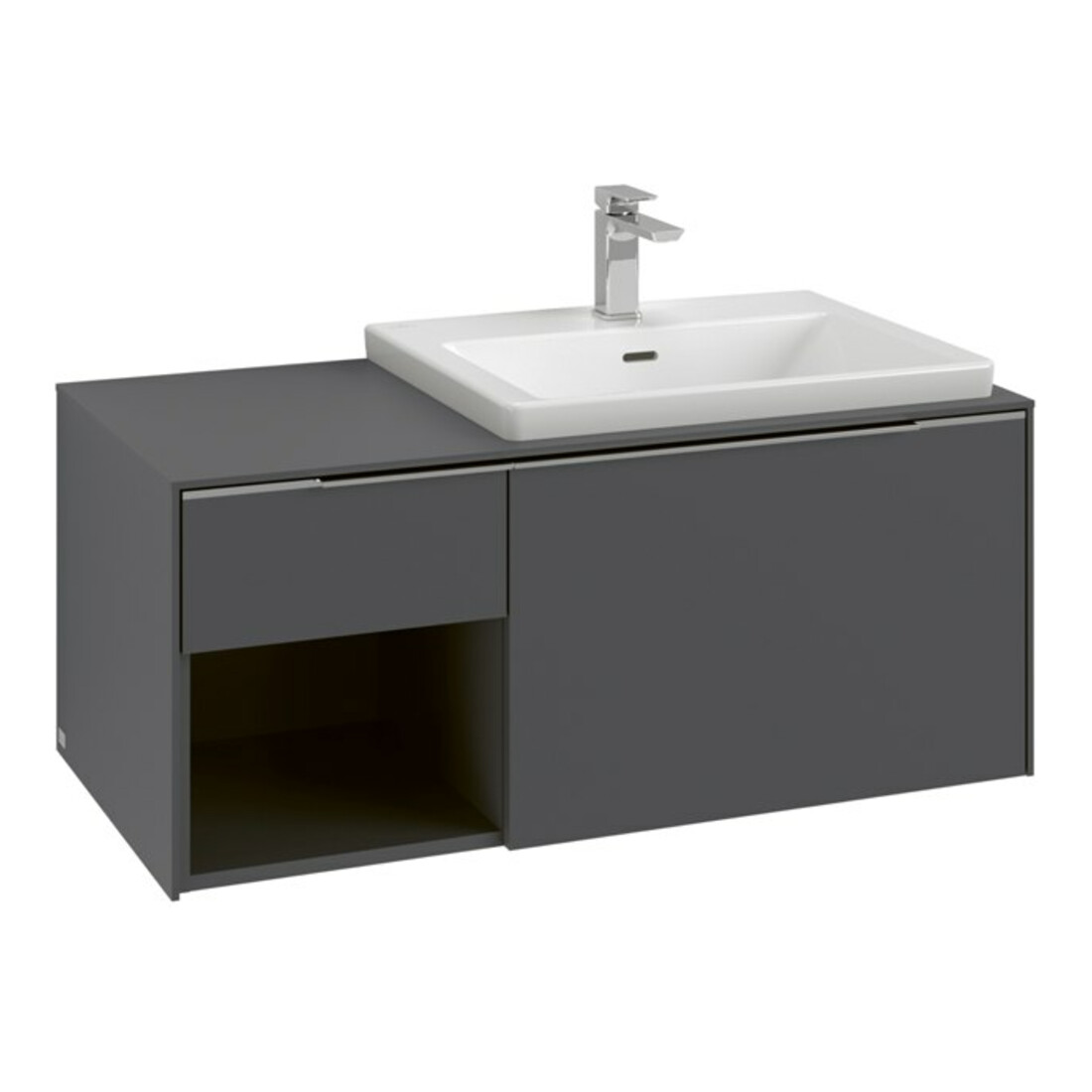 V&B Beck. sous-meuble lavabo Subway 3.0 100,1x42,25x51,6cm, o LE/Gr mon., graph.