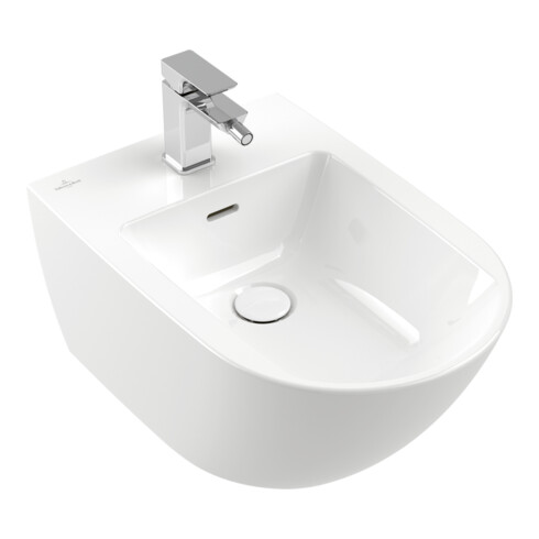 V&B Bidet Antao 37,5x56cm, ov., wandhängend, pure black C-plus
