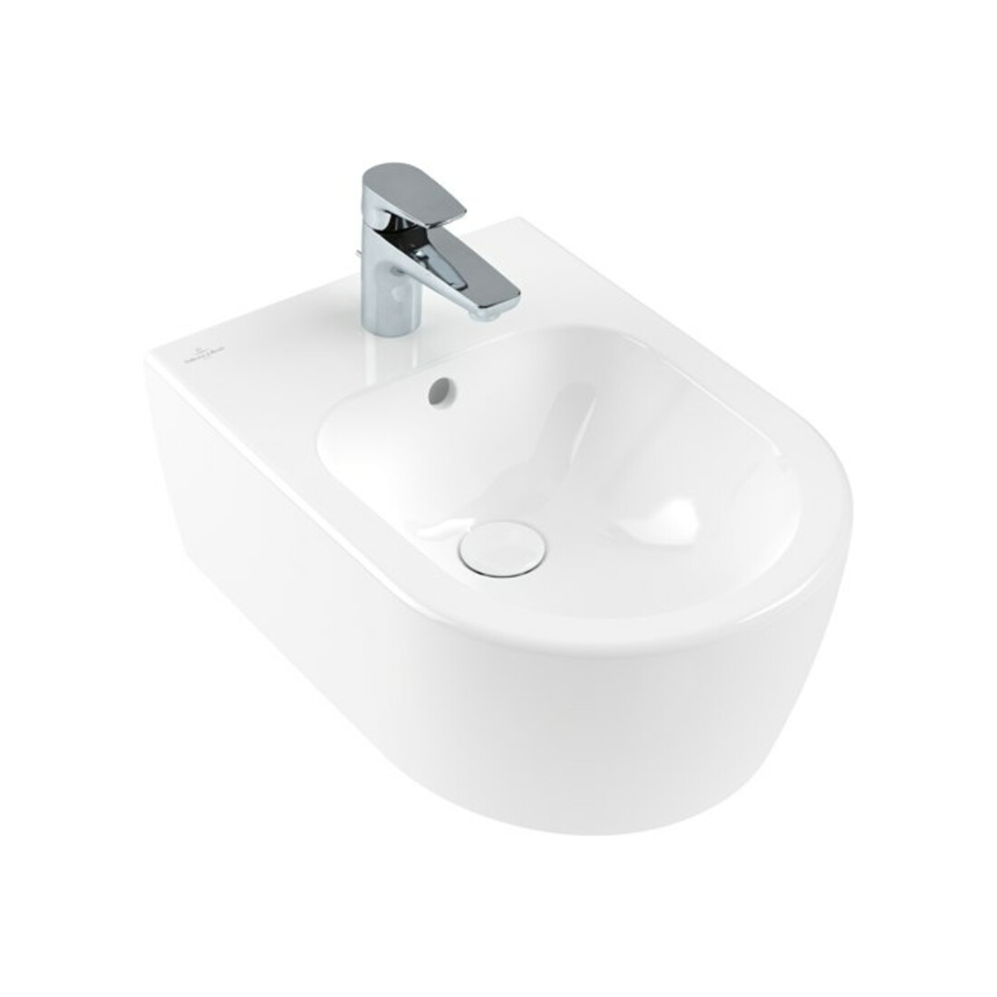 V&B Bidet mural AVENTO 37x53 cm, 1 trou, avec trop-plein, blanc C-plus