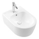 V&B Bidet mural AVENTO 37x53 cm, 1 trou, avec trop-plein, blanc pierre C-plus-1