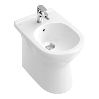 V&B Bidet sur pied O.NOVO 36x56 cm, 1 trou robinet, trop-plein, blanc