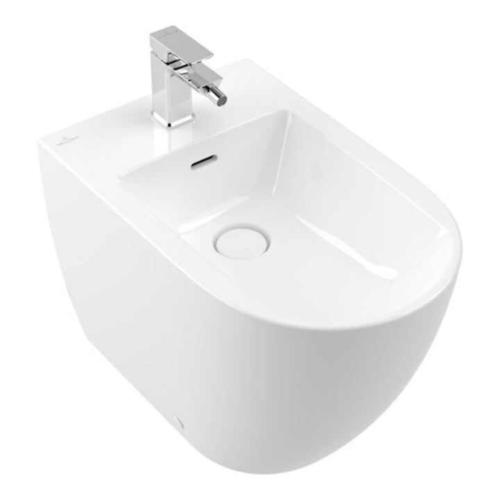V&B Bidet sur pied Subway 3.0 37x59,5 cm, 1 robinet, avec trop-plein, blanc C-plus