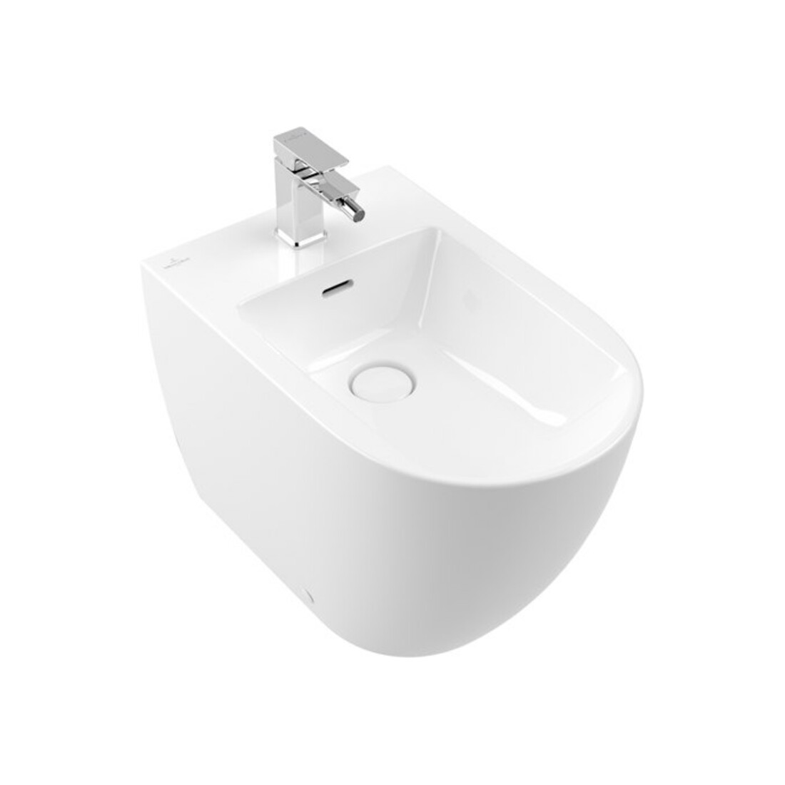 V&B Bidet sur pied Subway 3.0 37x59,5 cm, 1 robinet, avec trop-plein, blanc C-plus