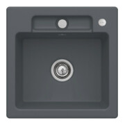 V&B bündige Spüle Siluet 50 S Flat m Abl.garn, Excenterbetätigung, graphite