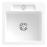 V&B bündige Spüle Siluet 50 S Flat m Abl.garn, Handbetätigung, stone white
