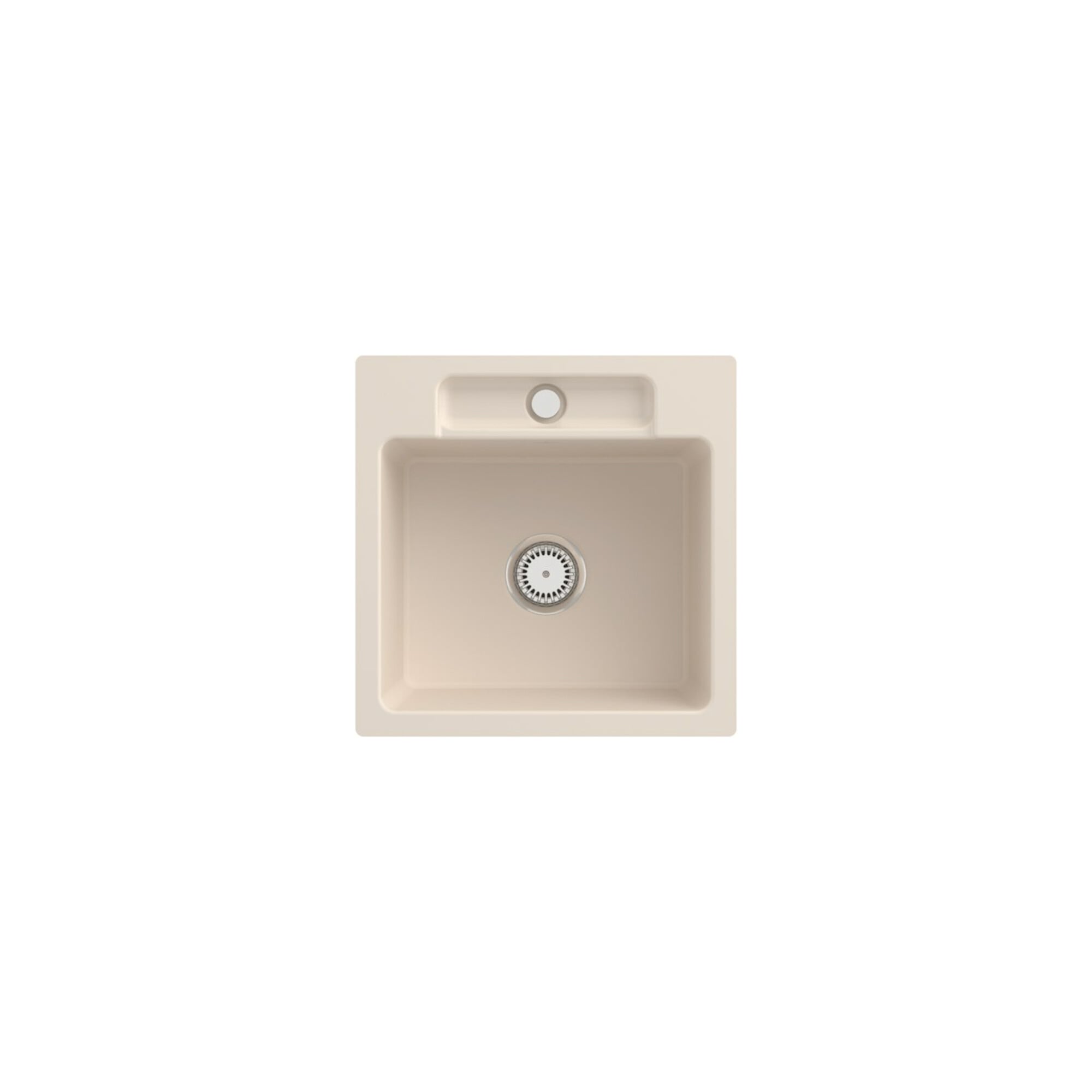 V&B bündige Spüle Siluet 50 S Flat m Ablaufgarnitur, Handbetätigung, ivory ; Villeroy & Boch