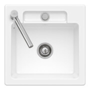 V&B bündige Spüle Siluet 50 S Flat Spülbecken, stone white